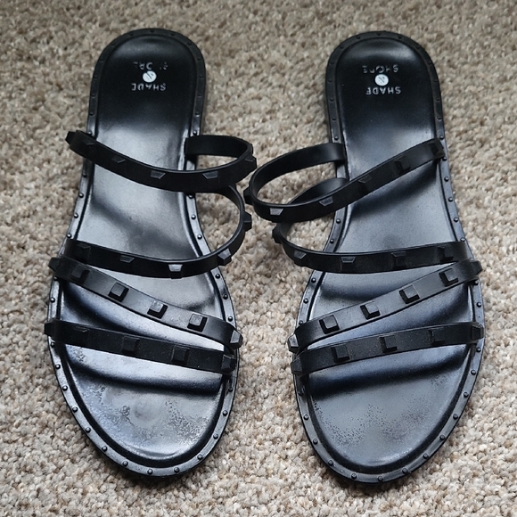 Shade & Shore Black Women's Sandals - Picture 2 of 2